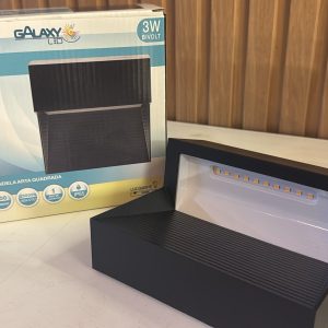 GALAXY ARANDELA ARTA QUADRADA 3W 3000K IP65 BIVOLT