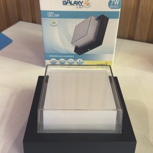 GALAXY ARANDELA IGLU QUADRADA 7W 3000K IP65 BIVOLT