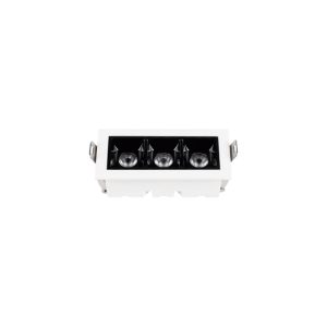 SPOT LED LINEAR EMBUTIR 6W 3000K BRANCO C/ PRETO