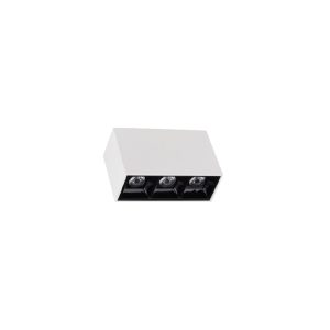 SPOT LED LINEAR SOBREPOR 6W 3000K BRANCO C/ PRETO