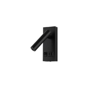 SPOT LED P/ CABECEIRA VERSA USB 2W 3000K PRETO IP20