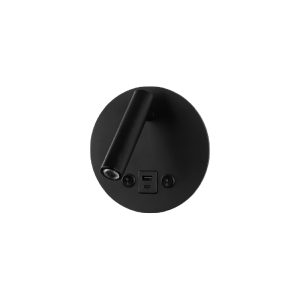 SPOT LED P/ CABECEIRA BONN USB 8W PRETO IP20
