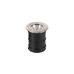 LUMINARIA LED EMBUTIR SOLO 3W 3000K CINZA ESCOVADO