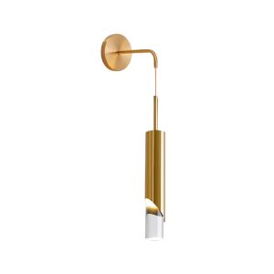 SYFLAR ARANDELA LED TUBO 5W DOURADO