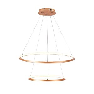 PENDENTE  LED ARCHI  2 AROS DOURADO 60W