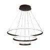 PENDENTE LED ARCHI 3 AROS PRETO 70W