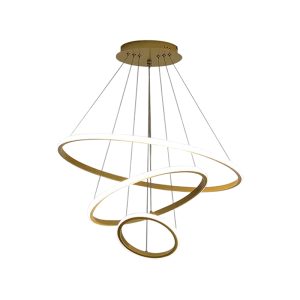 PENDENTE  LED VERONA 3 AROS DOURADO 70W