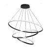 PENDENTE LED VERONA 3 AROS PRETO 70W