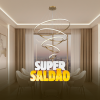 PENDENTE LED VERONA 5 AROS - DOURADO 100W