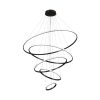 PENDENTE LED VERONA 5 AROS - PRETO 100W