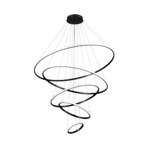 PENDENTE  LED VERONA 5 AROS - PRETO 100W