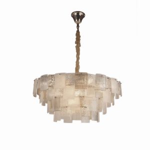 LUSTRE LED CRYSTAL OPALINE RD80