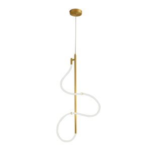 SYFLAR PENDENTE LED PRISMA 17W 3K/ 4K/ 6.5K DOURADO