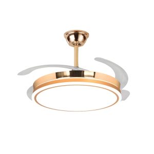 SYFLAR LUMINARIA LED E VENTILADOR 80W - DOURADO 3K/ 4K/ 6.5K
