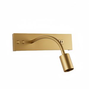 SYFLAR SPOT P/ CABECEIRA LBD8030CA-14 14W 3000K DOURADO IP20