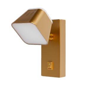 SYFLAR SPOT P/ CABECEIRA QD. 7W 3000K DOURADO IP44