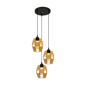 SYFLAR PENDENTE RUSTICO CUPULA 3L