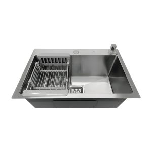 SZA Cuba Gourmet 60 x 40 Aço Escovado 304 + Válvula e Dispenser
