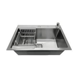 SZA Cuba Gourmet 50 x 40 Aço Escovado 304 + Válvula e Dispenser