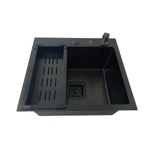 SZA Cuba Gourmet 44 x 44 Preto fosco 201   + KIT com Furo