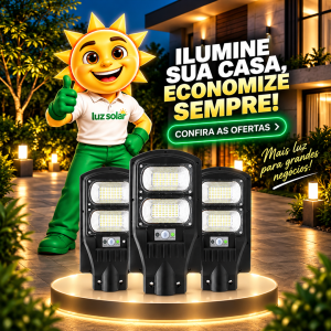 LUM. POSTE/PUBLICA SOLAR 100W 6500K + PLACA APOLLO