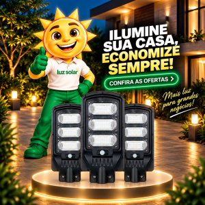 LUM. POSTE/PUBLICA SOLAR 150W 6500K + PLACA APOLLO