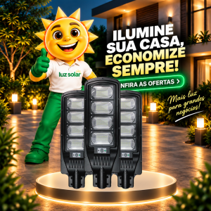 LUM. POSTE/PUBLICA SOLAR 200W 6500K + PLACA APOLLO