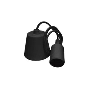 PENDENTE PVC E27 1M PRETO TOP LIGHT